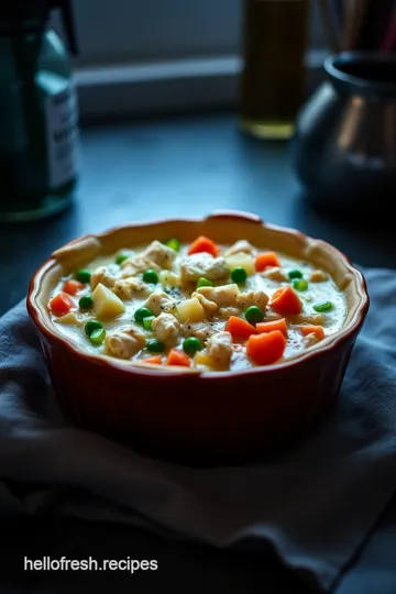 Hearty Hello Fresh Chicken Pot Pie presentation