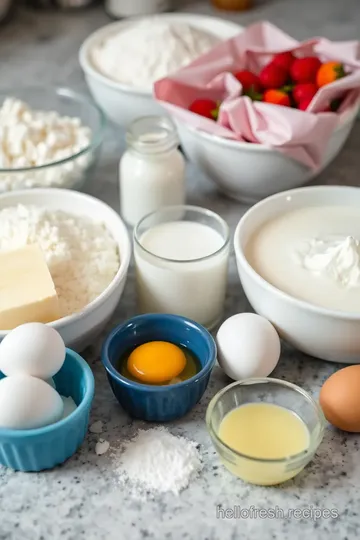 Heavenly Fresh Cream Strawberry Cake ingredients