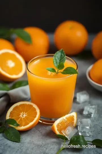 Fresh Squeezed Orange Juice presentation