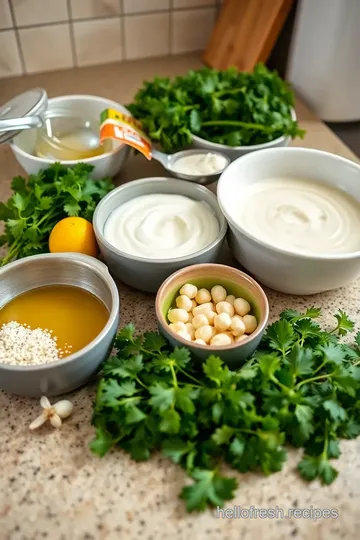 Creamy Garlic Sauce ingredients