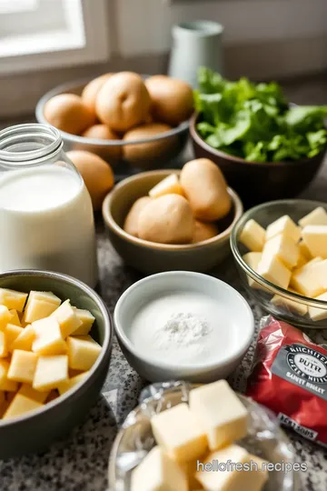 Loaded Mashed Potato Bar ingredients