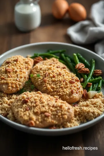 Pecan-Crusted Chicken with Maple Glaze presentation