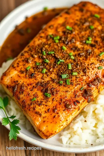 Blackened Fish with Homemade Spice Blend presentation