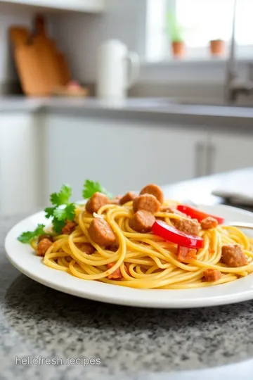 Chicken Sausage Spaghetti with Garlic and Spinach steps