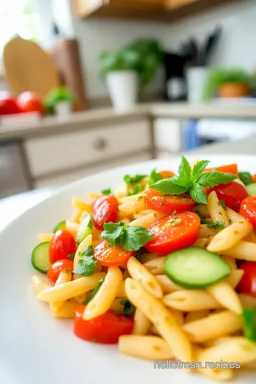 Easy Fresh Herb Pasta Salad steps