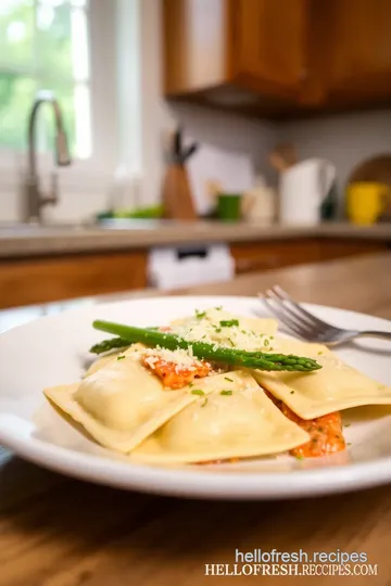 Ravioli with Asparagus and Tomatoes steps