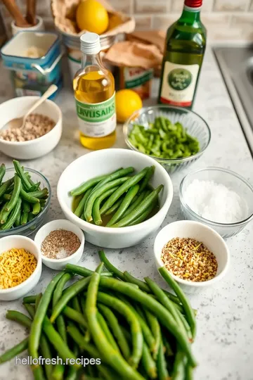 Roasted Green Beans with Everything Bagel Seasoning ingredients