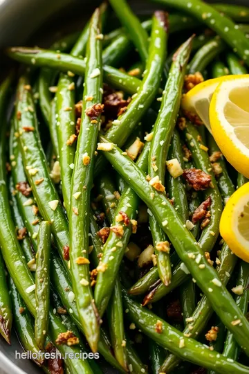 Roasted Green Beans with Everything Bagel Seasoning presentation