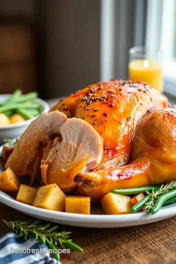 Herb-Roasted Turkey with Garlic Butter presentation