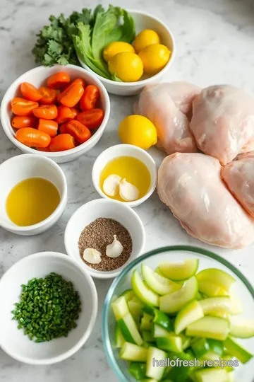 Roasted Lemon Herb Chicken with Veggies ingredients