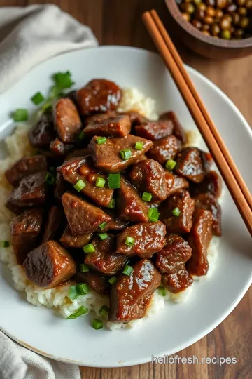 Sautéed Beef Bulgogi with Savory Marinade presentation