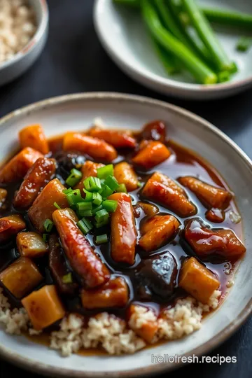 Savory Sweet Soy Glazed Chicken with Vegetables presentation