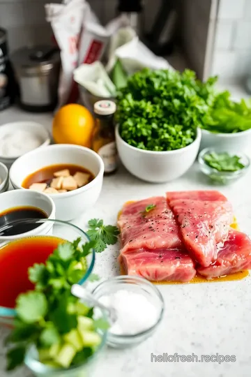 Seared Fresh Tuna Steak with Citrus Soy Glaze ingredients