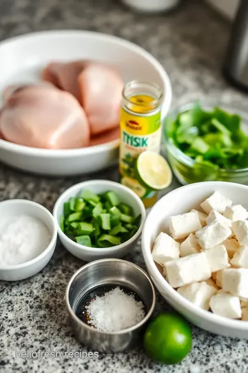 Feta Cilantro Bowl with Chicken ingredients