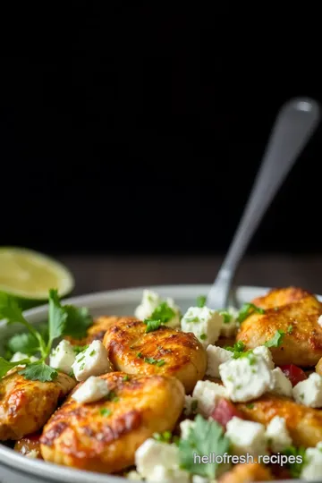 Feta Cilantro Bowl with Chicken presentation