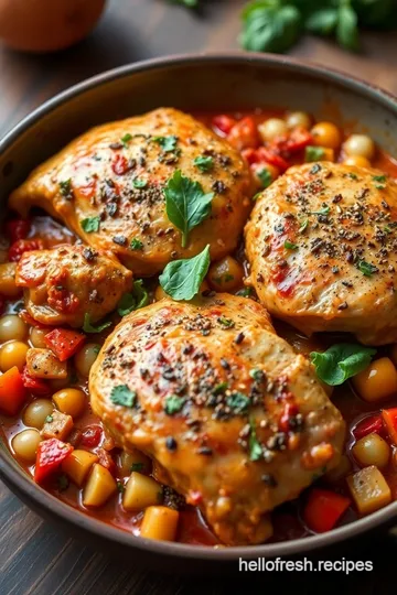 Spicy Tuscan Chicken with Hello Fresh Tuscan Heat Spice presentation