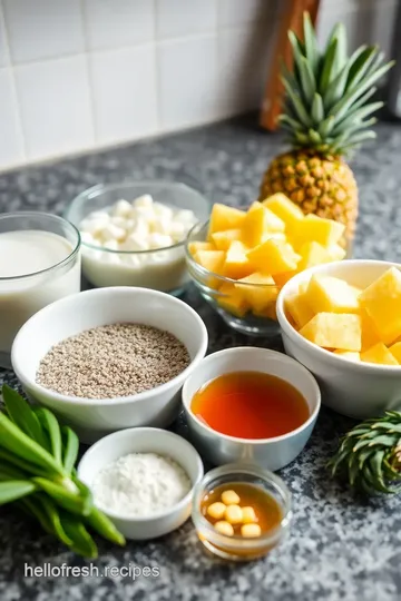 Tropical Pineapple Chia Pudding ingredients