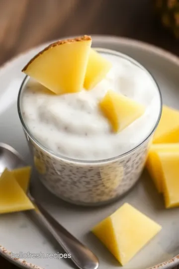 Tropical Pineapple Chia Pudding presentation