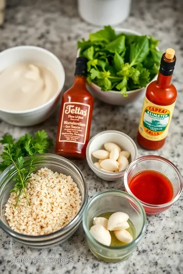 Spicy Caesar Salad ingredients