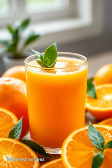 Zesty and Refreshing Freshly Squeezed Orange Juice presentation