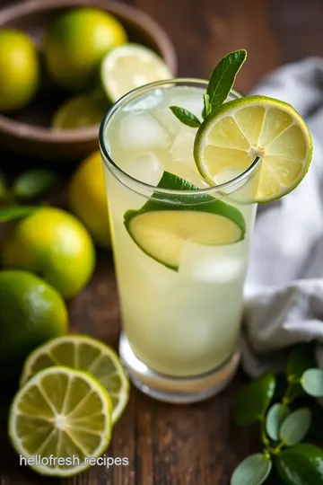 Zesty Fresh Lime Juice presentation