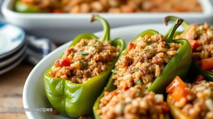 Stuffed Long Green Peppers