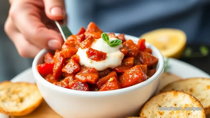 Blend Roasted Red Peppers for a Creamy Dip