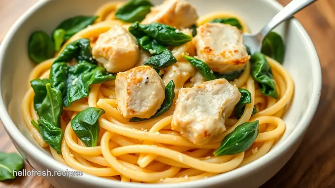 Creamy Garlic Parmesan Pasta with Spinach