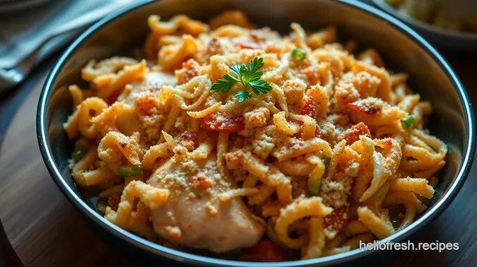 Crunchy Onion Chicken with Garlic Herb Sauce