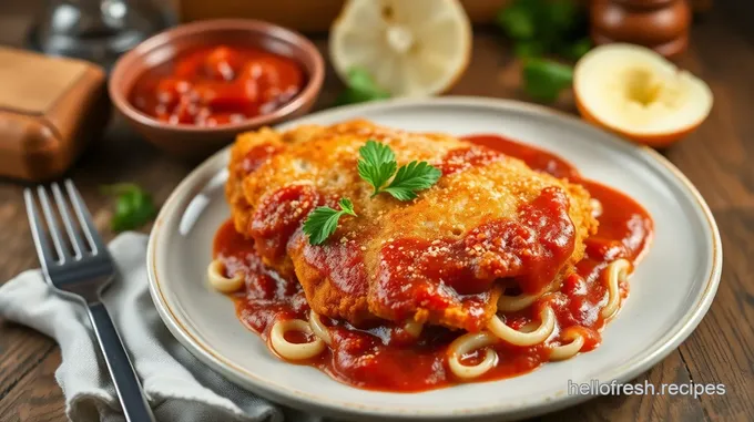 Crispy Fried Chicken Parmesan with Homemade Marinara Sauce