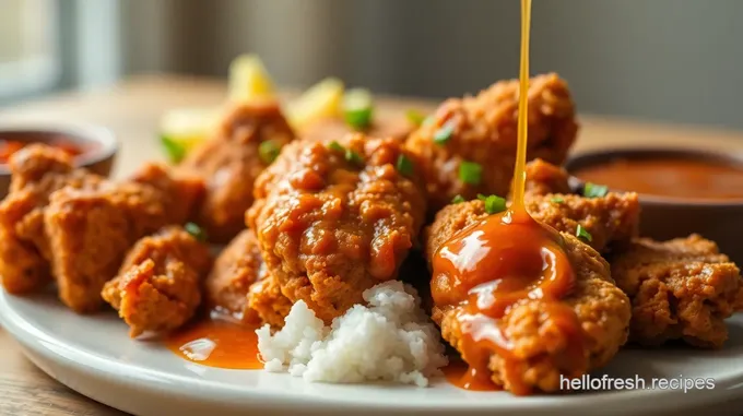 Crispy Fried Chicken with Spicy Hot Honey Sauce