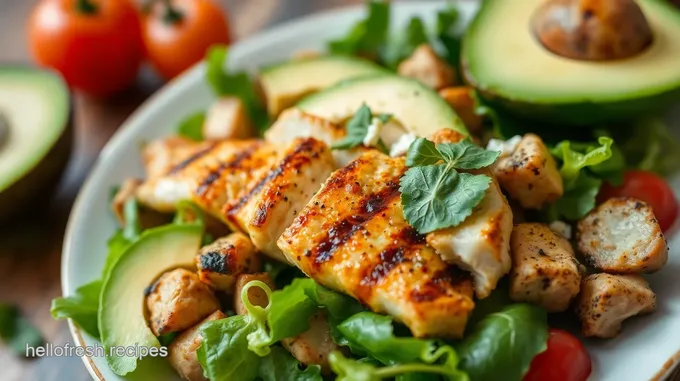 Zesty Grilled Chicken Avocado Salad With Lime Vinaigrette