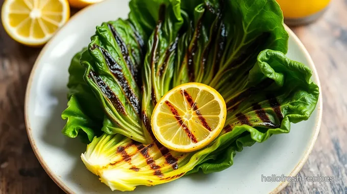 Grilled Gem Lettuce with Lemon Vinaigrette