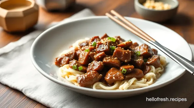 Sautéed Beef with Sesame Soy Glaze